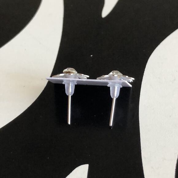 4 for $20 Silver Floral Stud Earrings - Picture 3 of 3